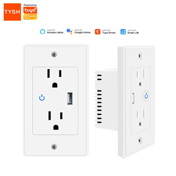 Tomacorriente inteligente de incrustar, funciona con Alexa y Google Home - Image 2