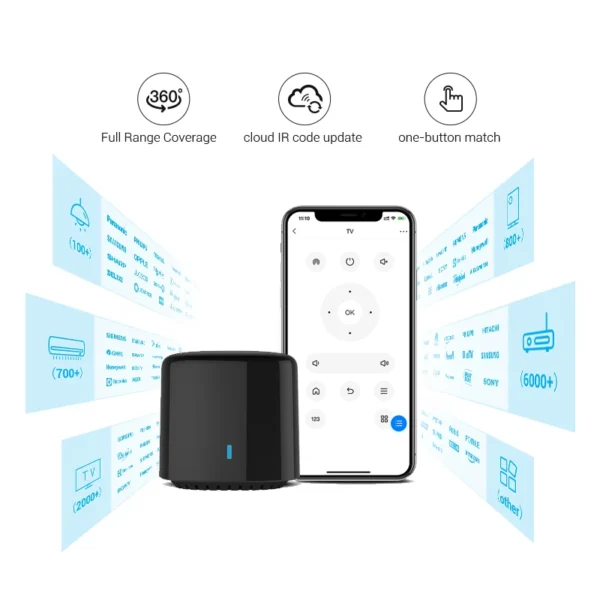 Controlador infrarrojo RM4C Mini, control universal, funciona con Alexa y Google Assistant - Image 6