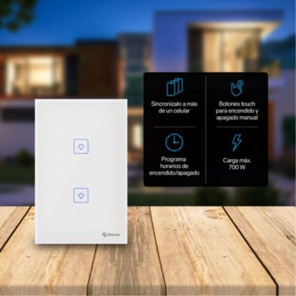 Interruptor Inteligente WiFi Touch Doble - Image 3