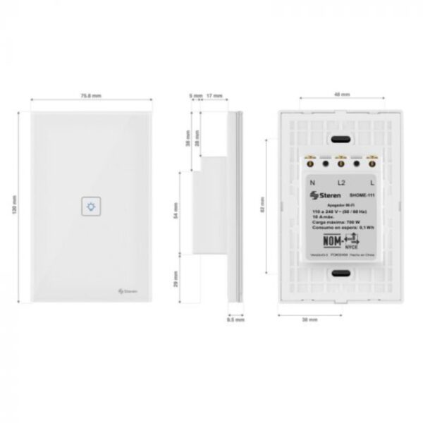 Interruptor Inteligente WiFi Touch - Image 2
