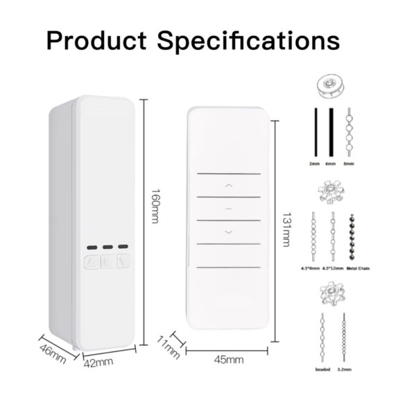 Motor Inteligente WiFi para Persianas con Cadena | Control App Tuya y RF | MOES - Image 2