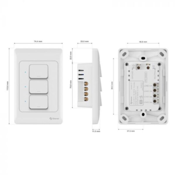 Interruptor Inteligente WiFi Triple - Image 4