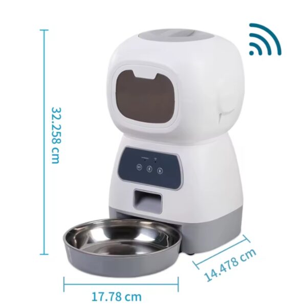 Alimentador Inteligente para Mascotas con Grabación y Doble Fuente de Energía - Image 3